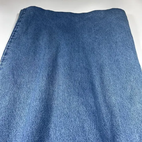 British Khaki Y2K Vtg 90s ROBERT LIGHTON Long Pencil Blue Denim Jean Skirt Sz 8