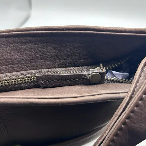 Fat Face Hetti Brown Pebbled Leather Crossbody Bag British Designed NEW w/ TAG