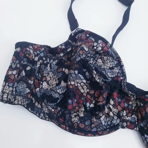 Savage X Fenty Sheer Abstract Unlined Adjustable Bra Black Size undefined