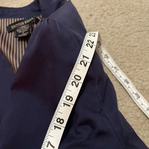 British Khaki Navy Blazer S One Button Preppy Minimalist Preppy Academic Nerd