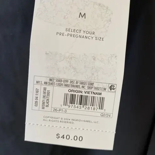 Isabel Maternity NEW  Fitted Maternity Jumpsuit Black Medium Stretch Athleisure