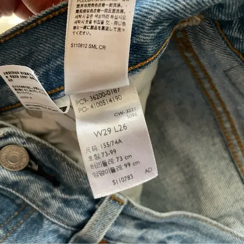 Levi's  501 distressed crop jeans