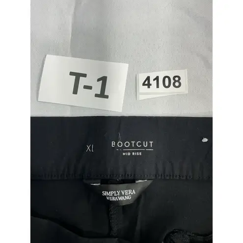 Simply Vera, Vera Wang Womans Simply Vera Wang Pullon Pants Bootcut Midrise XL Black