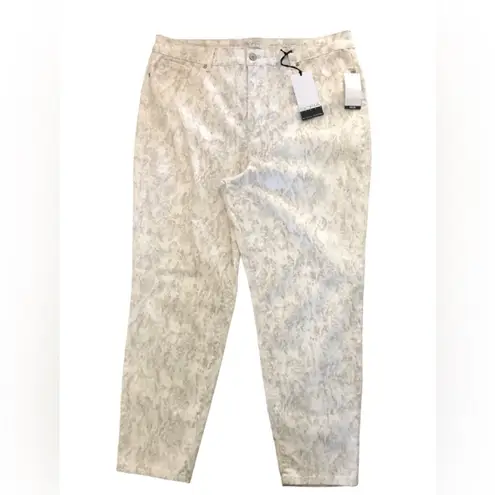 Sofia Vergara Rosa Curvy High Waist Python Ankle Jean Sz. 20 White Print Stretch