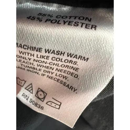 Port Authority Kum & Go Shirt Long Sleeve size Medium Button Front Womens Black Uniform Blouse