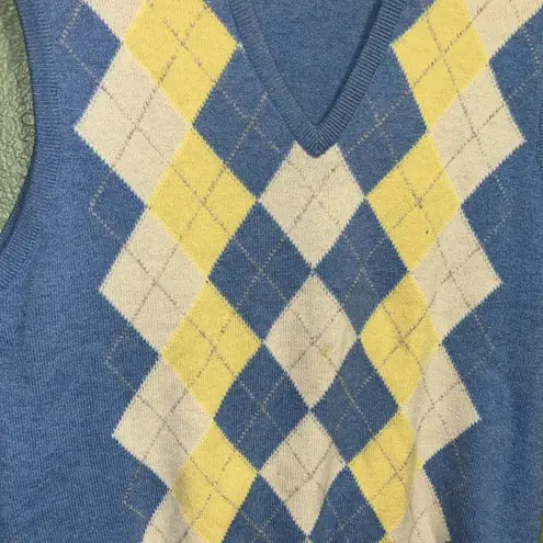 Vintage 70s Scotland Lambswool Argyle Sweater Unisex XL