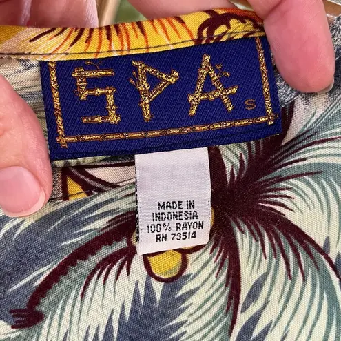 SPA Women's Vintage Tropical Sleeveless Maxi Dress Size S