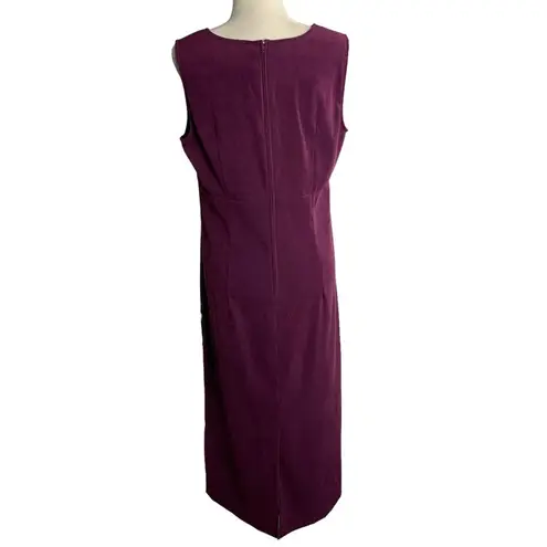 Sag Harbor Vintage 90s Suit Dress 12 Purple Sleeveless Zip Button Up Jacket