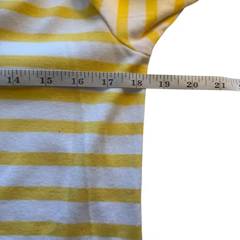 Pendleton Womens Cotton Top Medium 3/4 Sleeve Boat Neck Yellow Stripe Casual