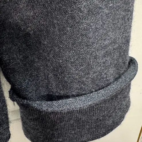 Willi Smith 100% BOILED WOOL Charcoal Gray Knit Cape Cardigan