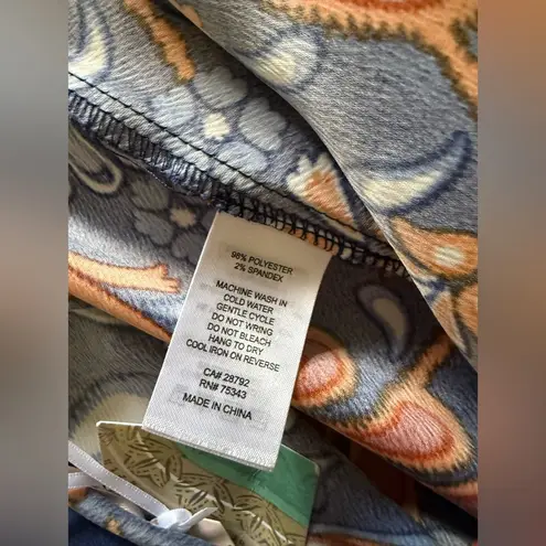 Sigrid Olsen NWT Flowers Floral Midi Skirt Orange Purple Funky Size Small