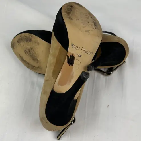 White House | Black Market  Women's Beige/Blk Shoes/Heels Sz7.5M SKU 4184
