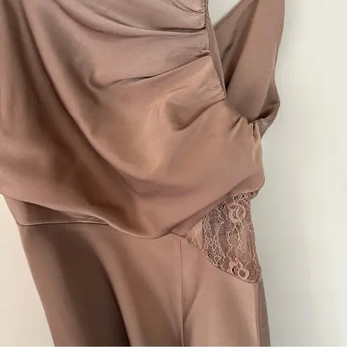 Rare London Satin One Shoulder Mini Dress NEW