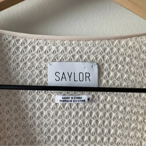 Saylor  Long Sleeve Faux Wrap Dress V-neck Ruffle Mini Sweater Knit Stretch Lined