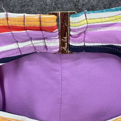 Anne cole Swimsuit Womens 8 Rainbow Stripe One Piece Adjustable Flattering UPF50