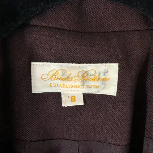 Brooks Brothers Womens Vintage Blazer Double Breasted Wool Purple 8