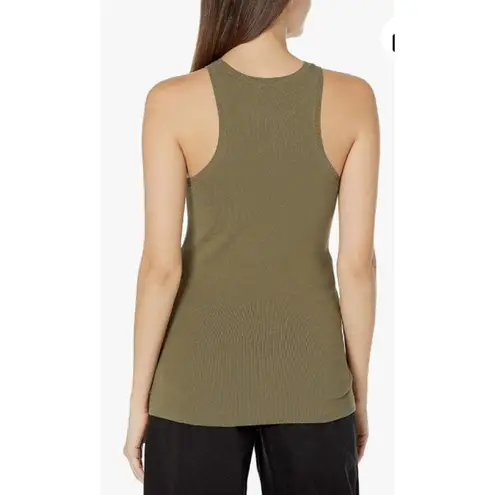The Drop Women's @lucyswhims Fitted Cutaway Racer Tank Sweater in Capers Olive S