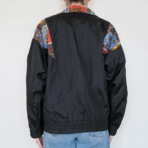Vintage 80s RE Sport Tribal Windbreaker Bomber Jacket Size M