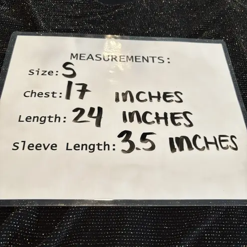 Susan Lawrence Vintage Black Metallic Top Women's Small Sparkle Evening Blouse