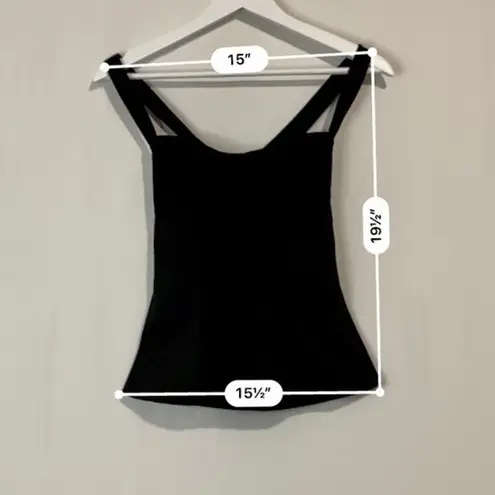 DNA Couture Women’s Crisscross Back Mock Corset Lace Tank Top Black NWOT