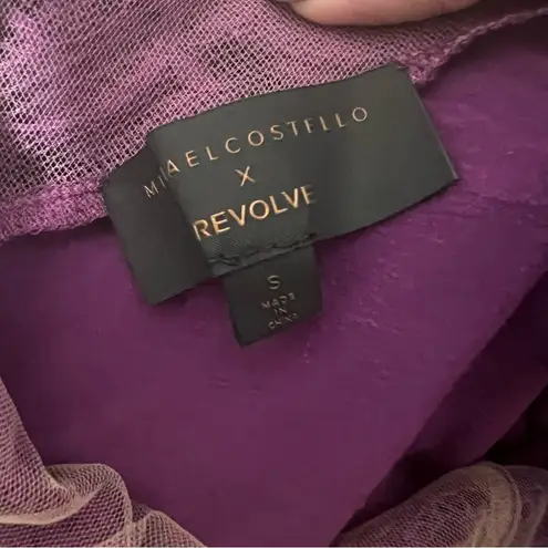 Michael Costello X Revolve Hillary Lace Gown In Purple