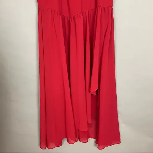 Privacy Please Privacy Please Revolve Dress Red Lobster Maxi XS Ruffle Sleeve Gown NO BELT - Image 6