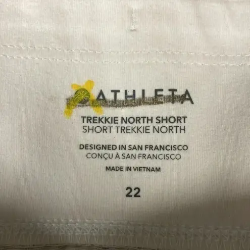 Athleta  Trekkie North Off White Lace  Athletic Shorts 22 NWT