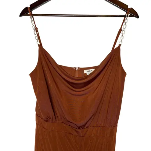 Jason Wu Emmett Cowl Neck Jumpsuit in Burnt Orange ( Rust ) size Large