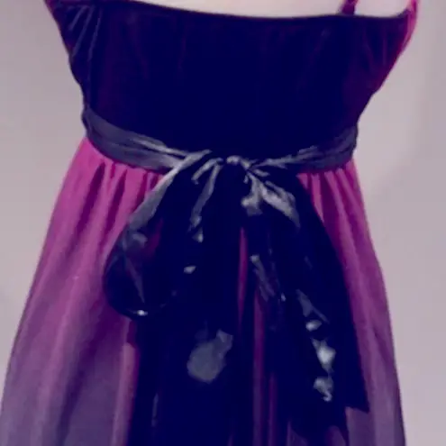 Alyn Paige NEW YORK Ombre wine colored dress