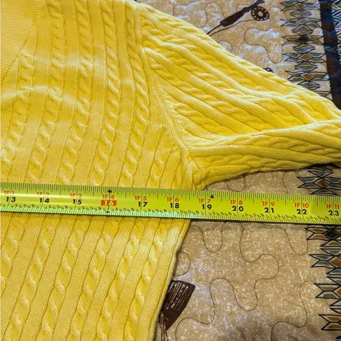American Living yellow cable-knit pullover Sweater women’s L