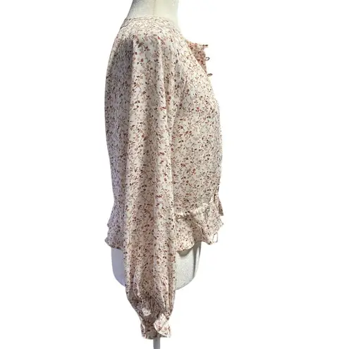 Outerknown “Poet” Blouse in Salt Mariquita (Floral + Ladybug Print) – Size Small