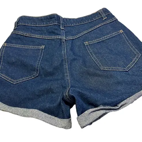 Denim & Co Women’s Denim Co Blue Short Shorts with Cuffs Size 6 Sku 2549