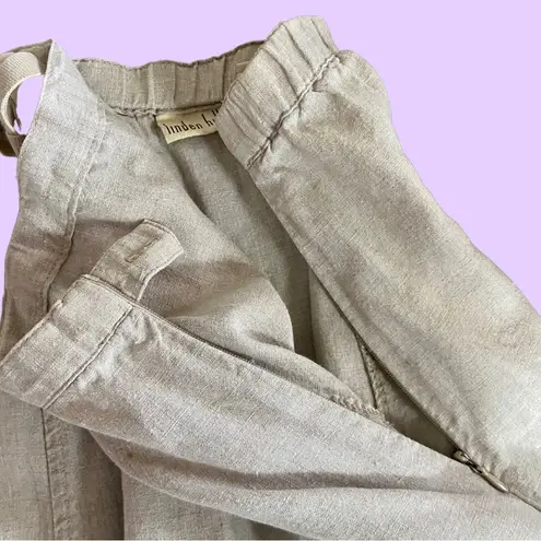 Vintage 90s Linen Midi Skirt š„ White Size 8