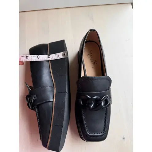 Nakedfeet PRIVY in BLACK Platform Loafers size 8