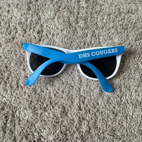 DHS Cougars White Blue Sunglasses Shades School Spirit Fun Party
