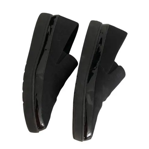 DONALD J PLINER Black Meg Slip On Shoes Fabric Rubber Size 10L