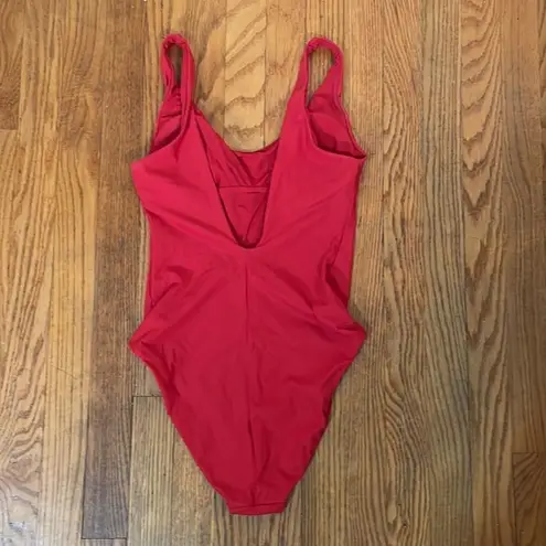 ANDIE Marco Rib One Piece swimsuit Flame Red size Medium NWT