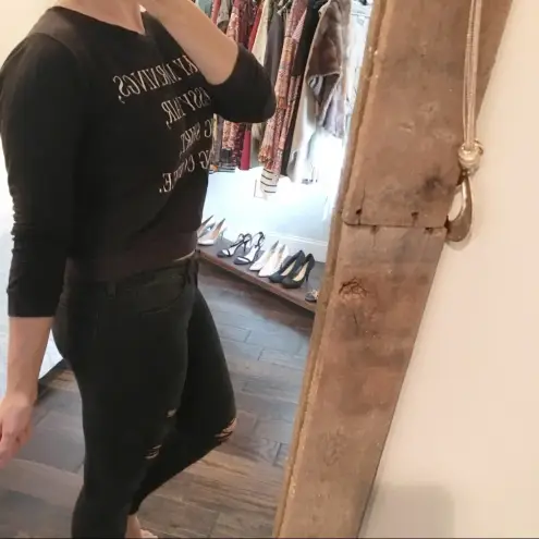 None Small cute cozy morning graphic sweatshirt