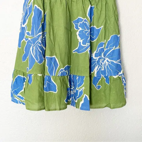 Hutch Mini Dress Tie Strap Smocked Bodice Floral Resort Wear Beach Size XL