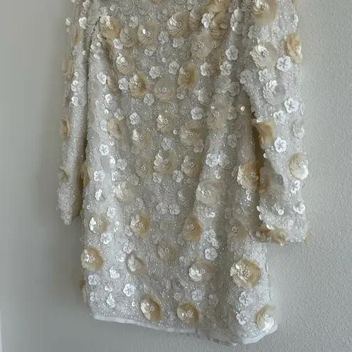 ASOS  Design Floral Embellished Mini Shift Dress White 4 - Image 6