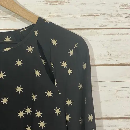 Pam & Gela Long Sleeve Silk Romper - Black & Cream - 0