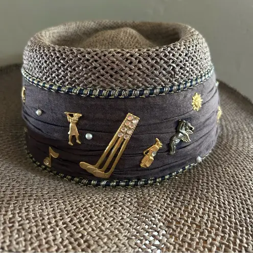 Dixie J Designs El Centro Novelty Golf Raffia Hat