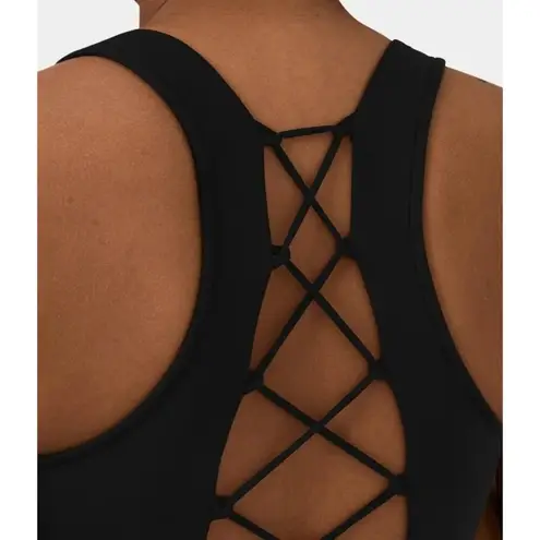 Halara Cloudful Air V Neck Crisscross Lace Up 2-Piece Pocket Mini Dress Black XL