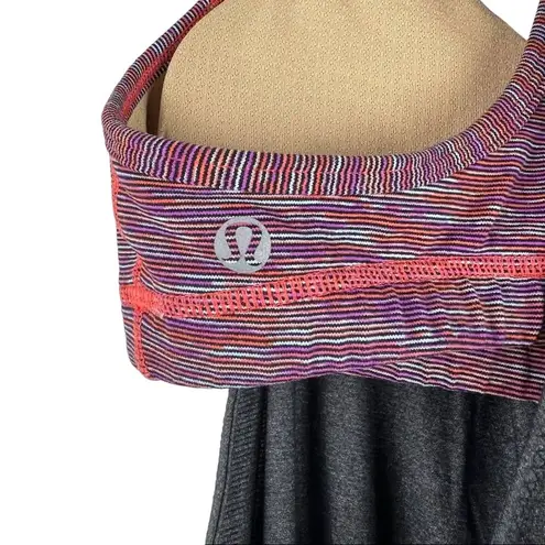 Lululemon Practice Freely Racerback Layered Tank 6 Deep Coal Built-in Bra