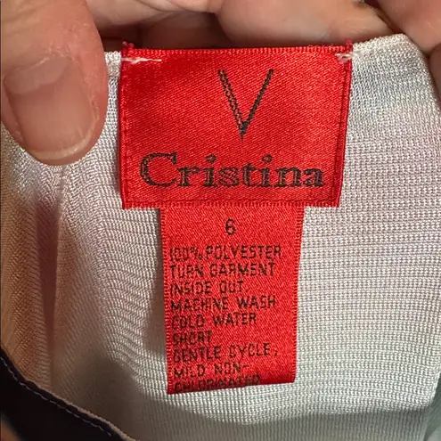 NWT V Cristina Multicolor Striped Halter Maxi Dress Rainbow Summer Size 6 White