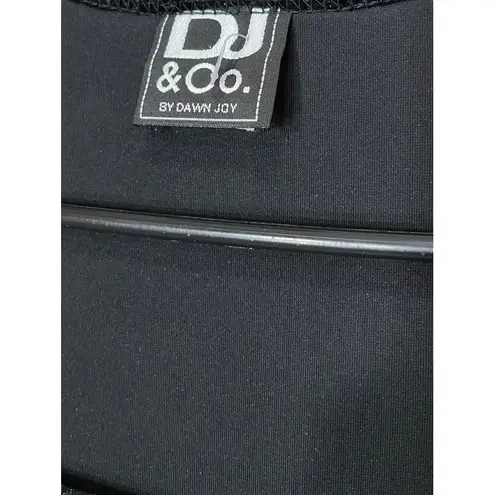 Dawn Joy Dress Black Vintage Maxi Velvet Square Neck Short Sleeve Formal Elegant Size 10