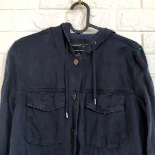 Sanctuary  navy linen‎ cargo jacket women’s XS