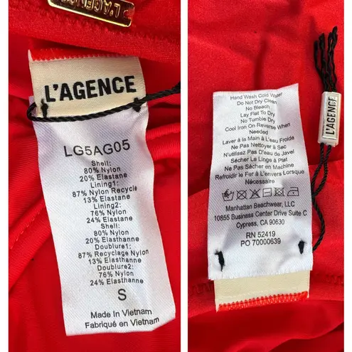 L'Agence Remi Shimmer One-Piece Swimsuit Size Small