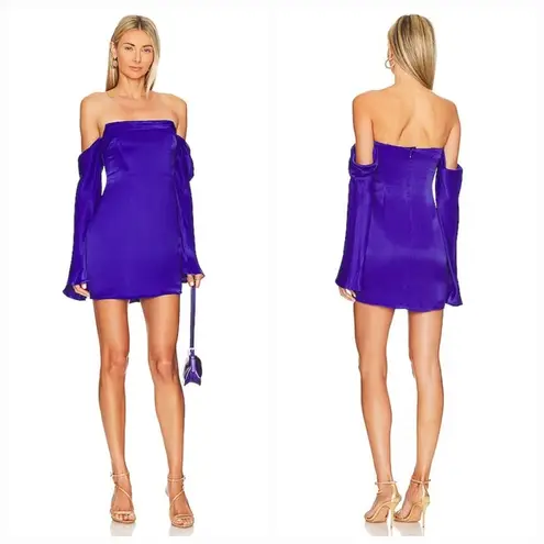 Camila Coelho  Charlie Mini Dress in Cobalt Blue