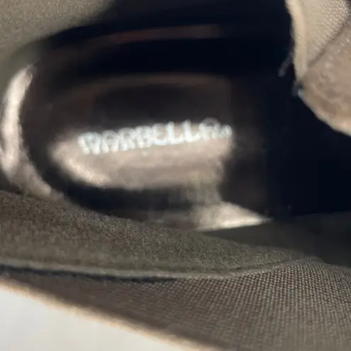 Marbella Women's Faux Suede Brown Wedge Ankle Boots Size 11 Boho Edgy Neutral